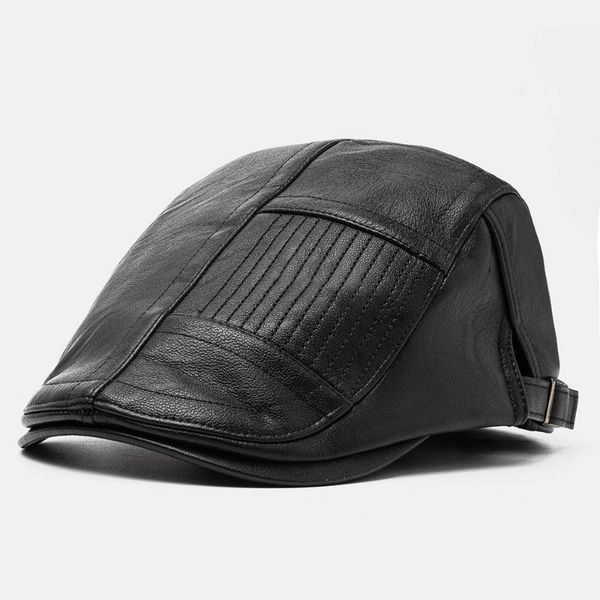 berets level men's pu leather beret caps casual sboy cap warm hats solid color retro visor sun hat spring winter, Blue;gray
berets level men's pu leather beret caps casual sboy cap warm hats solid color retro visor sun hat spring winter, Blue;gray