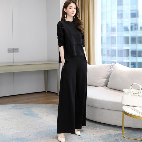 gaxqk autumn age-reducing wide leg pants slimming suit temperament new western early autumn fashionable two-piece 2020 fashionable women, Gray
gaxqk autumn age-reducing wide leg pants slimming suit temperament new western early autumn fashionable two-piece 2020 fashionable women, Gray
