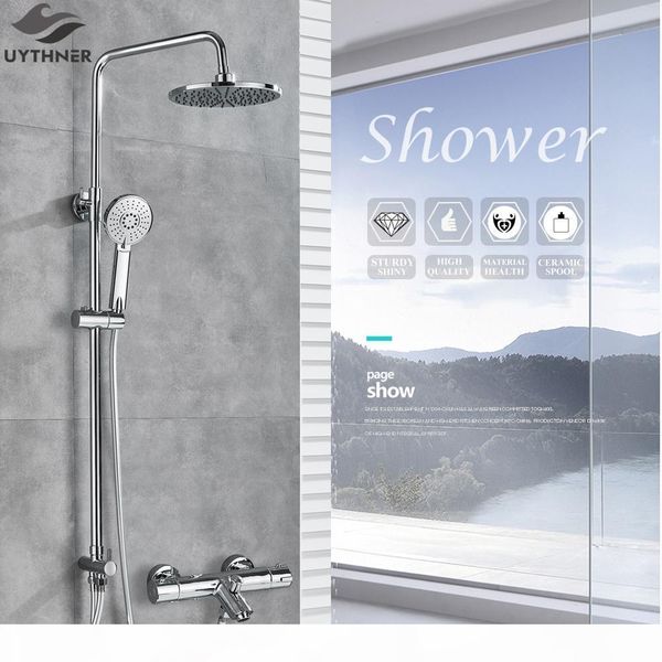 uythner bathroom thermostatic rainfall shower mixer set bath shower swivel faucet chrome and cold water shower wall mounted bbyaqg
uythner bathroom thermostatic rainfall shower mixer set bath shower swivel faucet chrome and cold water shower wall mounted bbyaqg