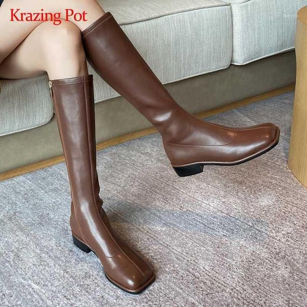 boots krazing pot 2021 riding microfiber three colors young lady square toe thick low heel zipper daily wear knee high l111, Black
boots krazing pot 2021 riding microfiber three colors young lady square toe thick low heel zipper daily wear knee high l111, Black