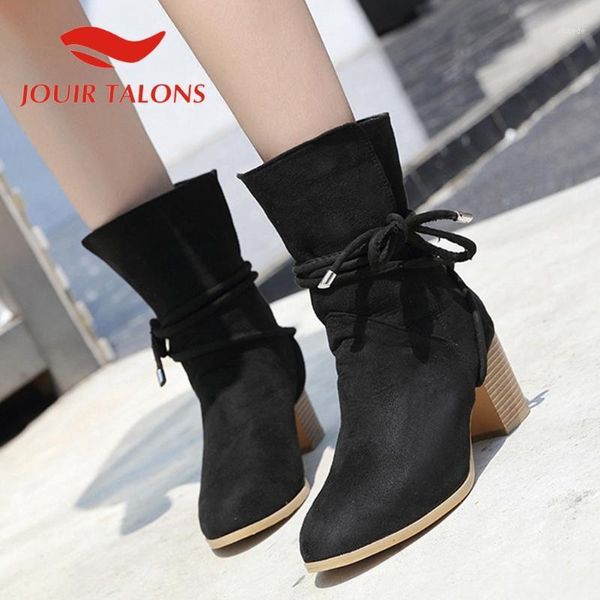 boots jouir talons 2021 arrivals female shoes vintage lace-up square thick heels flock large size 35-42 women boots1, Black
boots jouir talons 2021 arrivals female shoes vintage lace-up square thick heels flock large size 35-42 women boots1, Black