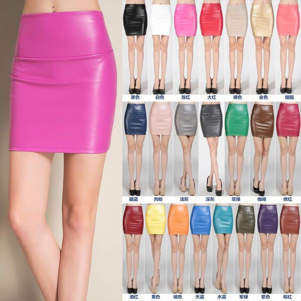women mini faux leather solid pencil skirts high waist pu skirts slim short skirt bottoms female, Black
women mini faux leather solid pencil skirts high waist pu skirts slim short skirt bottoms female, Black