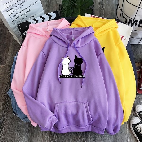 love you love me cat print hoodie women kpop harajuku cute cartoon cat graphic sweatshirts long sleeve funny streetwear pullover 1014, Black
love you love me cat print hoodie women kpop harajuku cute cartoon cat graphic sweatshirts long sleeve funny streetwear pullover 1014, Black