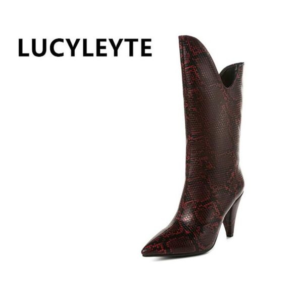 2020 autumn high profile with middle boots pointed female boots leopard print short women's shoes dark red brown, Black
2020 autumn high profile with middle boots pointed female boots leopard print short women's shoes dark red brown, Black