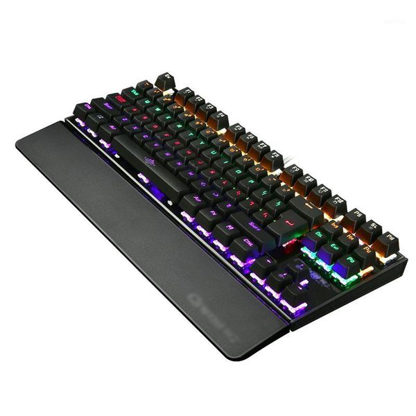 k28 backlit gaming mechanical keyboard colorful led usb wired game keyboard 26 keys anti-ghosting hand care1