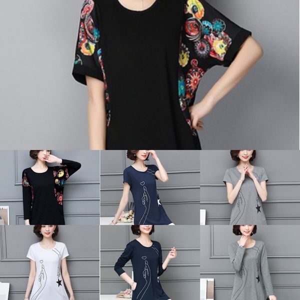 korean summer coat t-shirt 200 kg fat mm short sleeve t-shirt loose and thin plus size plus women's fat sister mother flower yhwpp y, White
korean summer coat t-shirt 200 kg fat mm short sleeve t-shirt loose and thin plus size plus women's fat sister mother flower yhwpp y, White