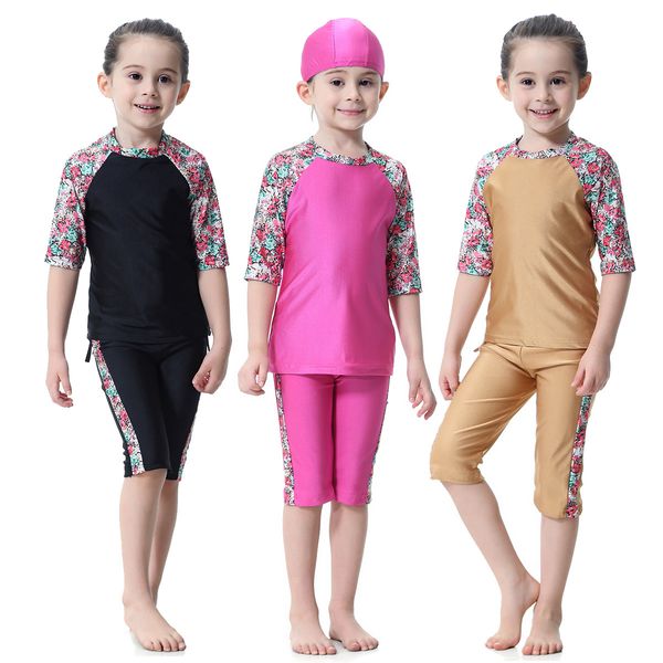 arab girls muslim swimwears islamic children three-piece suits modest swimsuits islam beach wear hijab swimming diving burkinis, White
arab girls muslim swimwears islamic children three-piece suits modest swimsuits islam beach wear hijab swimming diving burkinis, White