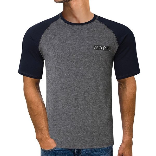 2020 new men's european and american style stitching round neck short sleeve large size t-shirt, White;black
2020 new men's european and american style stitching round neck short sleeve large size t-shirt, White;black