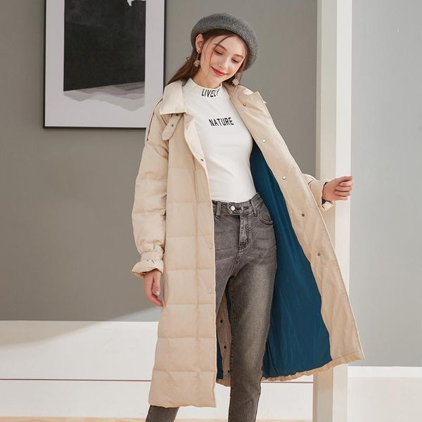 ailegogo new winter beige women turn down collar single breasted white duck down long parkas with belt loose snow coat outwear, Black
ailegogo new winter beige women turn down collar single breasted white duck down long parkas with belt loose snow coat outwear, Black