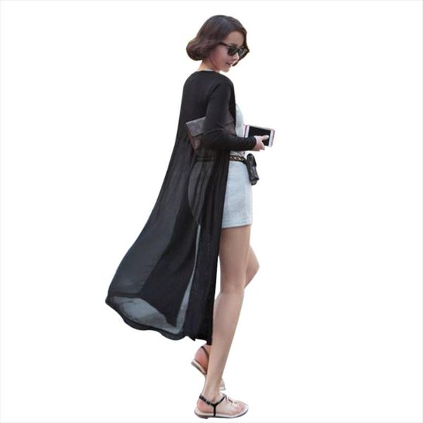 korean style sunscreen cardigan shawl long sweater coat women modal chiffon stitching long sleeve solid sweaters cardigan, White;black
korean style sunscreen cardigan shawl long sweater coat women modal chiffon stitching long sleeve solid sweaters cardigan, White;black