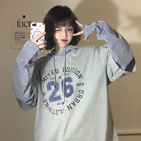 jqilm 2019 new two-piece style hooded fake korean sleeve coat t-shirt coatwomen's autumn coat ins long korean style student t-shirt loo, Black
jqilm 2019 new two-piece style hooded fake korean sleeve coat t-shirt coatwomen's autumn coat ins long korean style student t-shirt loo, Black