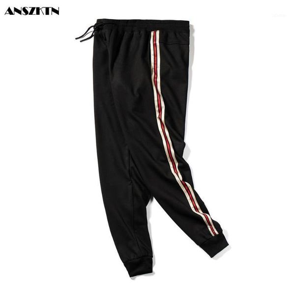 men's pants men striped casual sportswear sweatpants cotton elastic waist hip hop trousers mens clothing pantalons pour hommes 3xl4xl1, Black
men's pants men striped casual sportswear sweatpants cotton elastic waist hip hop trousers mens clothing pantalons pour hommes 3xl4xl1, Black