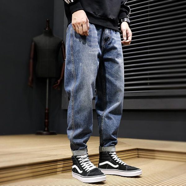 men's jeans japanese style fashion men retro blue loose fit denim harem pants homme streetwear vintage designer
men's jeans japanese style fashion men retro blue loose fit denim harem pants homme streetwear vintage designer