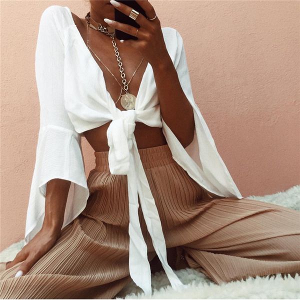 long flare sleeve backless bandage lace up see-through crop t shirt 2021 summer women fashion lingerie female t-shirts, White
long flare sleeve backless bandage lace up see-through crop t shirt 2021 summer women fashion lingerie female t-shirts, White