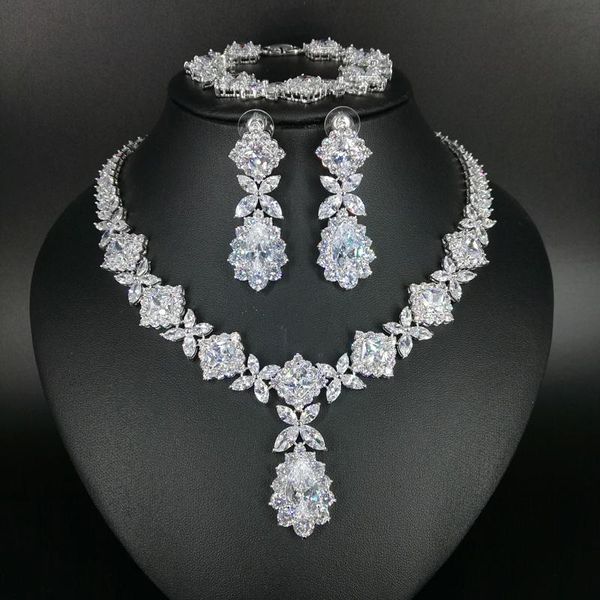 2021 new fashion luxury retro crystal water drop zircon necklace earring wedding bride dinner party dress jewelry ing, Silver
2021 new fashion luxury retro crystal water drop zircon necklace earring wedding bride dinner party dress jewelry ing, Silver