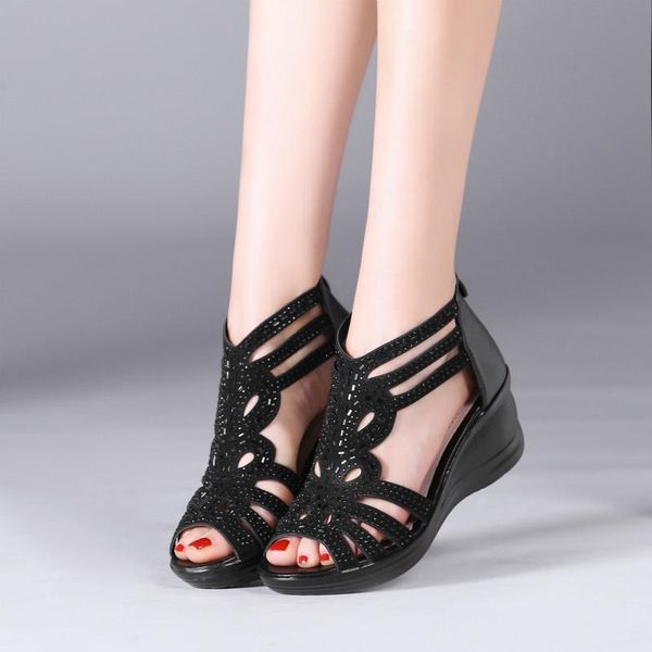 sandals swyivy wedges shoes women summer back zipper balck 2021 female fashion comfortable, Black
sandals swyivy wedges shoes women summer back zipper balck 2021 female fashion comfortable, Black