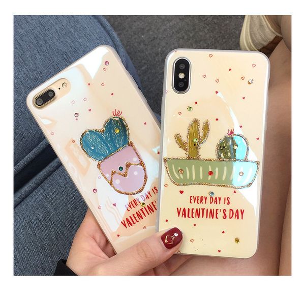 for iphone 6 6s 6p 6sp 7 7p 8 8p x rhinestone cactus mobile phone shell blue light potted diamond anti-fall imd soft case cover
for iphone 6 6s 6p 6sp 7 7p 8 8p x rhinestone cactus mobile phone shell blue light potted diamond anti-fall imd soft case cover