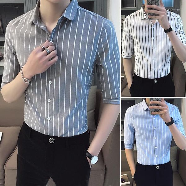 men's casual shirts men cultivate one's morality shirt button down striped half mens dress slim fit1, White;black
men's casual shirts men cultivate one's morality shirt button down striped half mens dress slim fit1, White;black