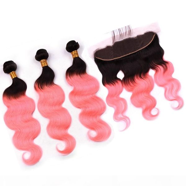 brazilian human hair #1b rose gold ombre body wave 3bundles and frontal wavy ombre pink lace frontal closure 13x4 with weave bundles, Black;brown
brazilian human hair #1b rose gold ombre body wave 3bundles and frontal wavy ombre pink lace frontal closure 13x4 with weave bundles, Black;brown