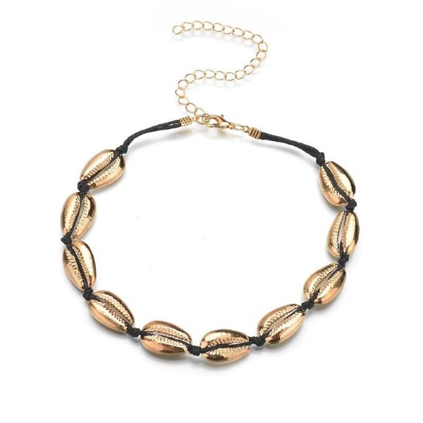 bohemian fashion and versatile style necklace with hand-made string string alloy shell necklace, Golden;silver
bohemian fashion and versatile style necklace with hand-made string string alloy shell necklace, Golden;silver