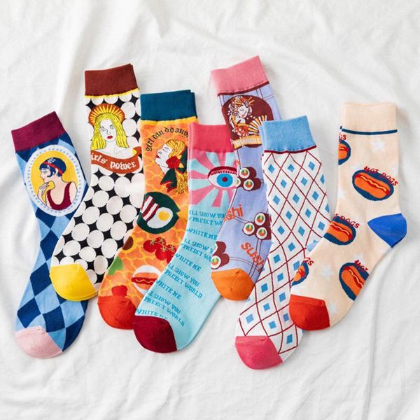 1 pair middle tube couple sock men women socks style creative painting figures dog fried egg socks happy funny, Black;white
1 pair middle tube couple sock men women socks style creative painting figures dog fried egg socks happy funny, Black;white