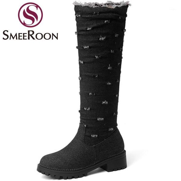 boots smeeroon 2021 fashion knee high round toe med heels slip on leisure keep warm winter campus shoes woman1, Black
boots smeeroon 2021 fashion knee high round toe med heels slip on leisure keep warm winter campus shoes woman1, Black