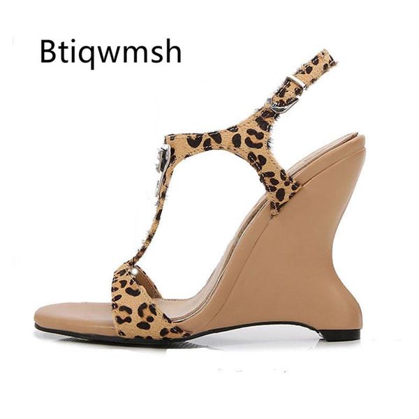 sandals leopard horsehair wedges women open toe t-strap strange high heel shoes woman dress, Black
sandals leopard horsehair wedges women open toe t-strap strange high heel shoes woman dress, Black