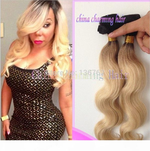 dark root 1b 613 ombre two tone color body wave brazilian weave virgin human hair blonde ombre wavy bundles extensions 3pcs lot hipping, Black
dark root 1b 613 ombre two tone color body wave brazilian weave virgin human hair blonde ombre wavy bundles extensions 3pcs lot hipping, Black