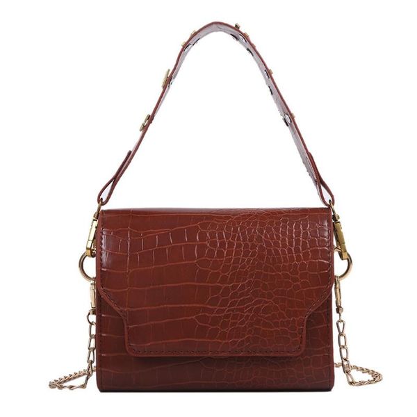 women handbag design retro handbags women shoulder bags crocodile shoulder messenger bag trend handbag autumn small square bag