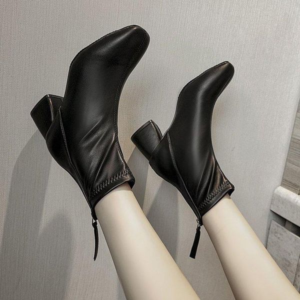 zipper white ankle boots rock shoes woman booties ladies luxury designer boots-women low autumn high heel med rubber fashion, Black
zipper white ankle boots rock shoes woman booties ladies luxury designer boots-women low autumn high heel med rubber fashion, Black
