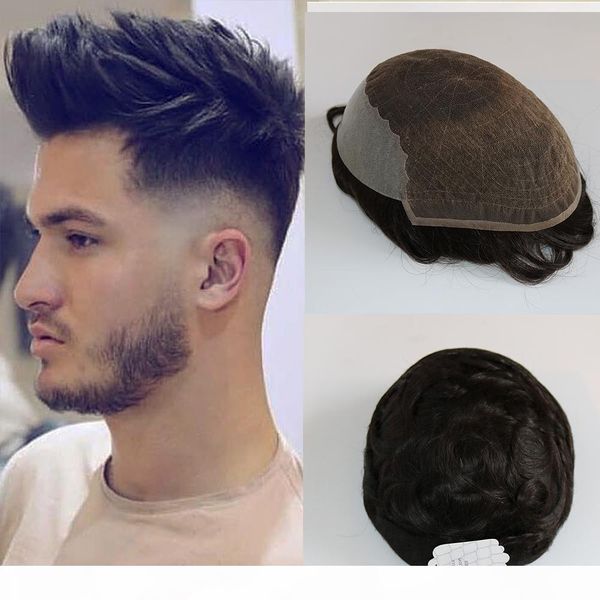 swiss lace men hair replacement systems lace front with pu natural curl remy human hair men hair toupee, Black
swiss lace men hair replacement systems lace front with pu natural curl remy human hair men hair toupee, Black