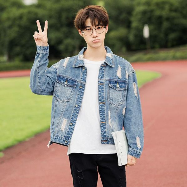 wear korean 2021 spring new jacket denim jacket women's couple's versatile loose hole denim, Black;brown
wear korean 2021 spring new jacket denim jacket women's couple's versatile loose hole denim, Black;brown