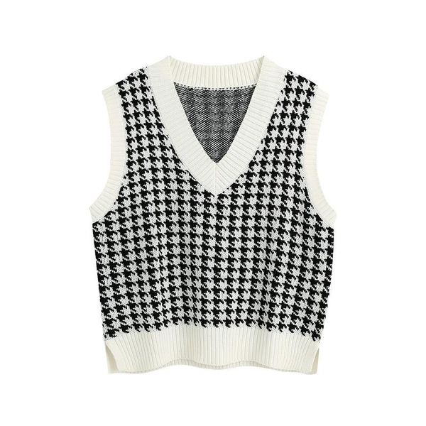 women's vests sweater vest women 2021 spring baggy wear v collar sleeveless shoulder, Black;white
women's vests sweater vest women 2021 spring baggy wear v collar sleeveless shoulder, Black;white