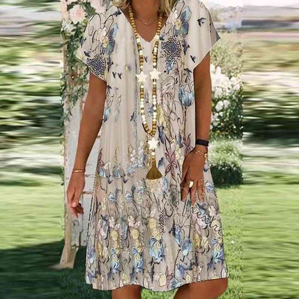 summer women floral casual dress plus size short sleeve v neck elegant dresses for women clothing vestidos mujer verano, Black;gray
summer women floral casual dress plus size short sleeve v neck elegant dresses for women clothing vestidos mujer verano, Black;gray