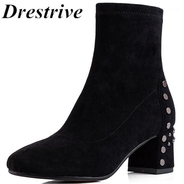 boots drestrive women ankle elastic fabric thick mid heels 5.5 cm zipper spring rivet square toe black female winter shoes1
boots drestrive women ankle elastic fabric thick mid heels 5.5 cm zipper spring rivet square toe black female winter shoes1