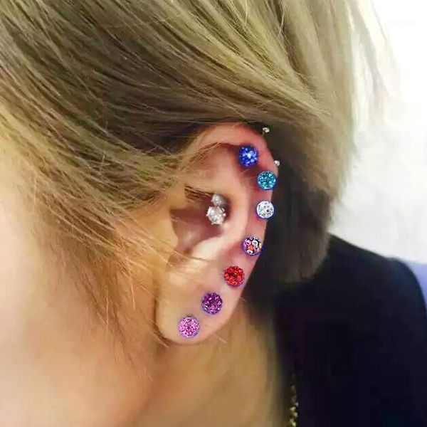 stud 16 colors crystal rhinestone ear earrings stainless steel studs piercing orelha cartilagem body jewelry1, Golden;silver
stud 16 colors crystal rhinestone ear earrings stainless steel studs piercing orelha cartilagem body jewelry1, Golden;silver