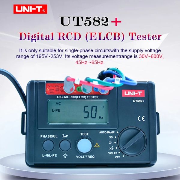 uni-t ut582+ digital rcd elcb tester phase switch auto ramp leakage circuit breaker meter multimeter voltage and frequency test
uni-t ut582+ digital rcd elcb tester phase switch auto ramp leakage circuit breaker meter multimeter voltage and frequency test
