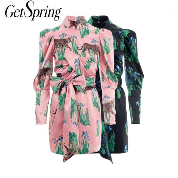 casual dresses getspring women dress puff sleeve bandage print vintage long pink 2021 fashion clothes1, Black;gray
casual dresses getspring women dress puff sleeve bandage print vintage long pink 2021 fashion clothes1, Black;gray