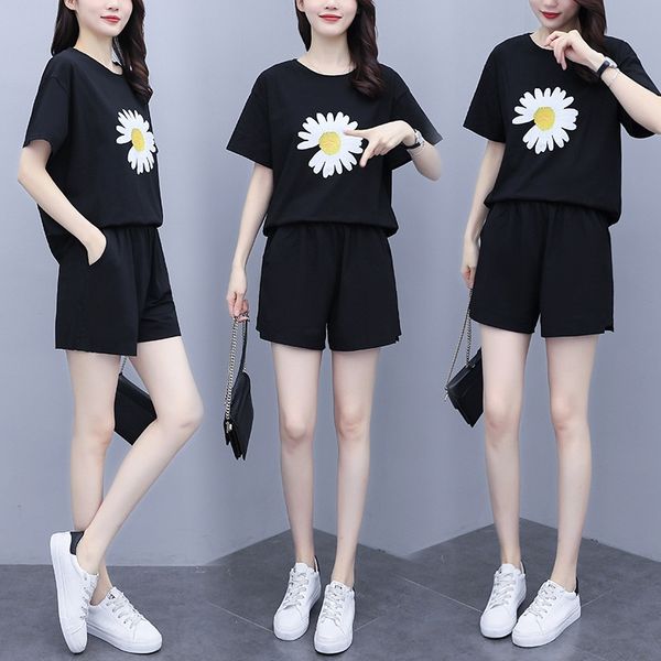 large women's summer new small daisy print fashion leisure sports suit fat mm thin cotton two large two piece set women's two-piec, Gray
large women's summer new small daisy print fashion leisure sports suit fat mm thin cotton two large two piece set women's two-piec, Gray