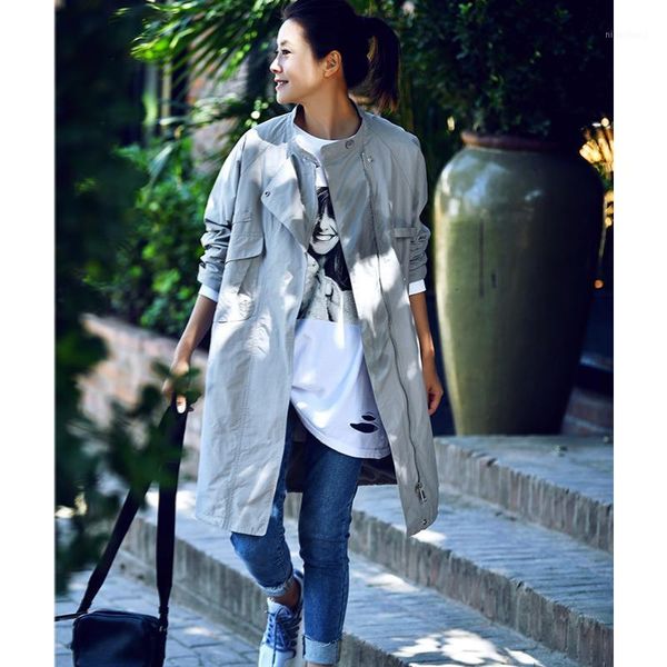 micoco w3069 korean version of foreign style stand collar big pocket zipper loose joker long style windbreaker big coat woman1, Tan;black
micoco w3069 korean version of foreign style stand collar big pocket zipper loose joker long style windbreaker big coat woman1, Tan;black