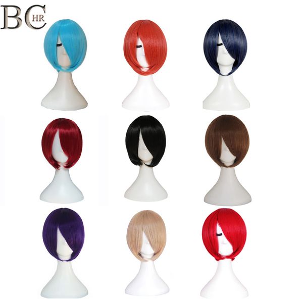 short bob synthetic cosplay wig with side bang for women straight blonde wig brown blue black pink party wigs
short bob synthetic cosplay wig with side bang for women straight blonde wig brown blue black pink party wigs