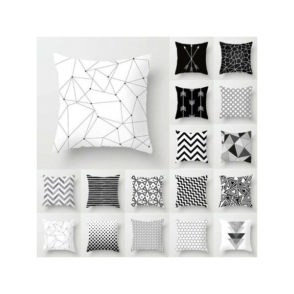 home decor black white geometric pattern cushion cover square peach skin pillow case sofa
home decor black white geometric pattern cushion cover square peach skin pillow case sofa
