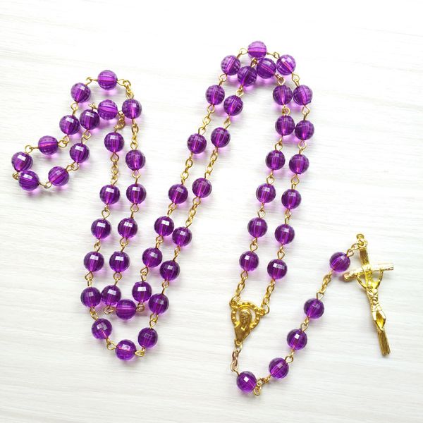 gold jesus cross rosary necklace long purple acrylic beads strand jewelry religious gifts, Silver
gold jesus cross rosary necklace long purple acrylic beads strand jewelry religious gifts, Silver