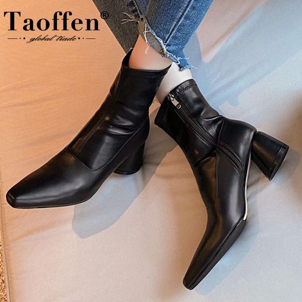 boots taoffen real leather women ankle pointed toe high heel winter shoes woman warm zipper short boot footwear size 33-40, Black
boots taoffen real leather women ankle pointed toe high heel winter shoes woman warm zipper short boot footwear size 33-40, Black