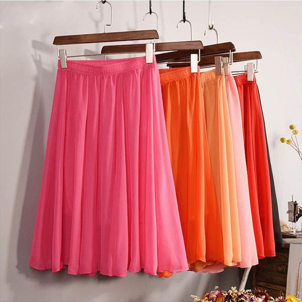 new fashion womens 23 color high waist chiffon skirt summer ladies casual slim beach pleated skater midi skirts saia sk17, Black
new fashion womens 23 color high waist chiffon skirt summer ladies casual slim beach pleated skater midi skirts saia sk17, Black