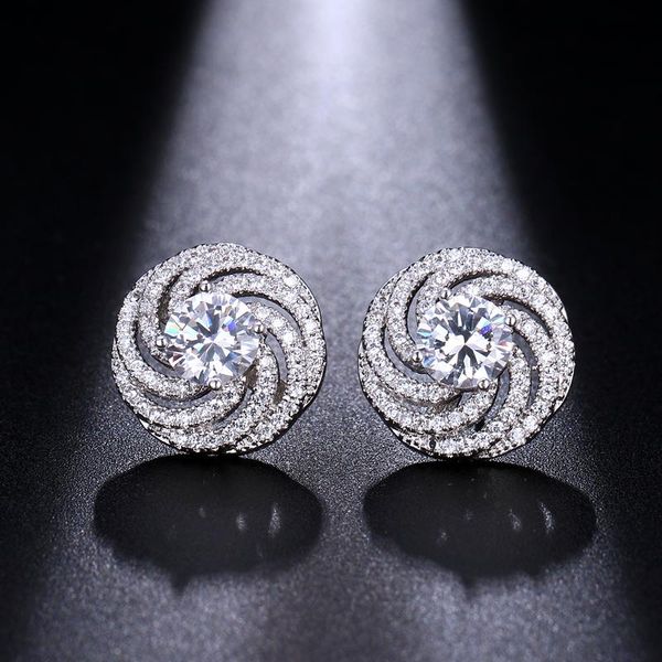 stud emmaya earring white round spiral crystal solid cz jewelry for women girls fine gift party wedding, Golden;silver
stud emmaya earring white round spiral crystal solid cz jewelry for women girls fine gift party wedding, Golden;silver