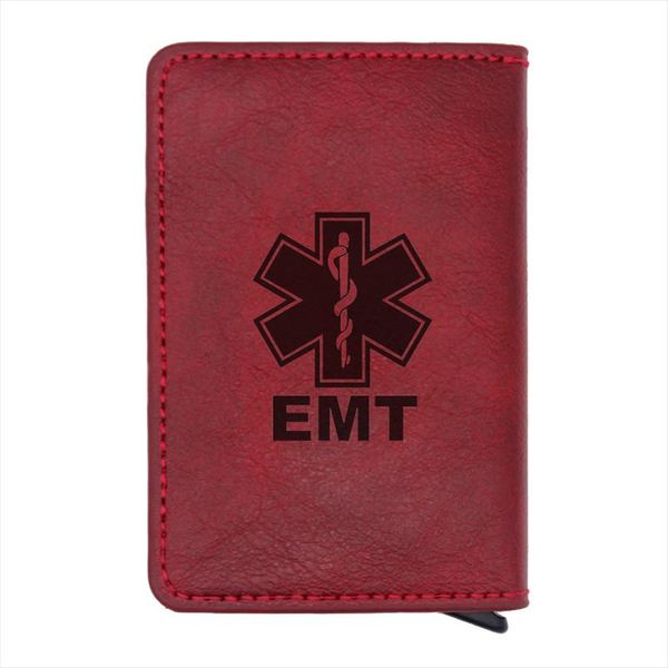 classic black emt emergency medical technician rfid card holder men wallets vintage short purse leather slim small wallets, Red;black
classic black emt emergency medical technician rfid card holder men wallets vintage short purse leather slim small wallets, Red;black