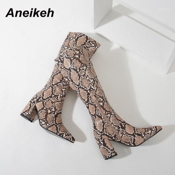 aneikeh new winter fashion women's boots patent leather rome party novelty knee-high square heel pointed toe zip bottines femme1, Black
aneikeh new winter fashion women's boots patent leather rome party novelty knee-high square heel pointed toe zip bottines femme1, Black