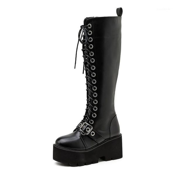 boots lucyever punk style metal buckle motorcycle women wedge platform knee high female winter pu leather long botas mujer1, Black
boots lucyever punk style metal buckle motorcycle women wedge platform knee high female winter pu leather long botas mujer1, Black