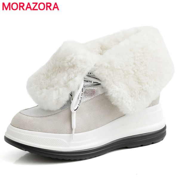morazora 2020 winter keep warm fashion lace up women boots flat heel round toe platform ladies shoes comfortable ankle boots 1026, Black
morazora 2020 winter keep warm fashion lace up women boots flat heel round toe platform ladies shoes comfortable ankle boots 1026, Black